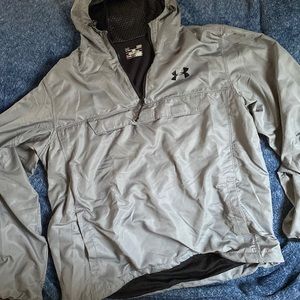 under armor grey light weight hoodie size large